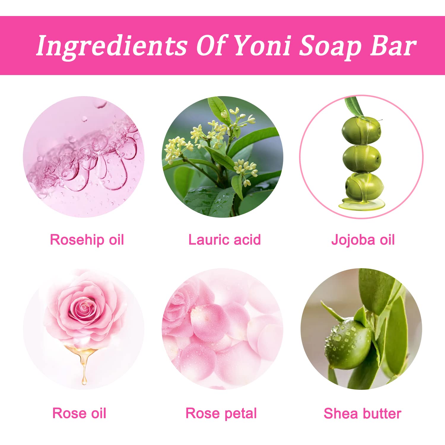 Yoni Soap Bars Vaginal Wash 2 PCS, 100% Natural Organic Yoni Bar Soap for Women Ph Balance Yoni BASSI