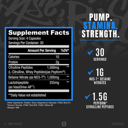 RYSE Up Supplements Project Blackout Pump Cap Max | Stimulant Free Pump Formula RYSE Up Supplements