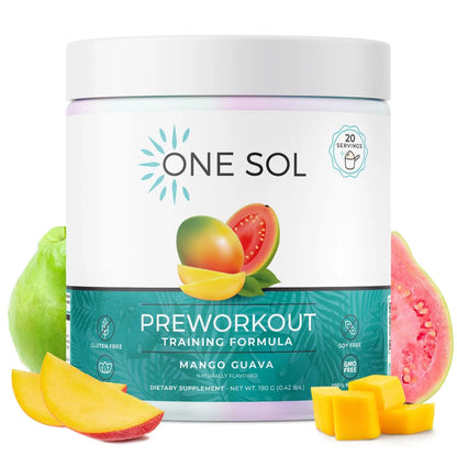 One Sol Pre-Workout for Women, Enhanced Pump & Focus, No Jitters Or Crash, Natural One Sol