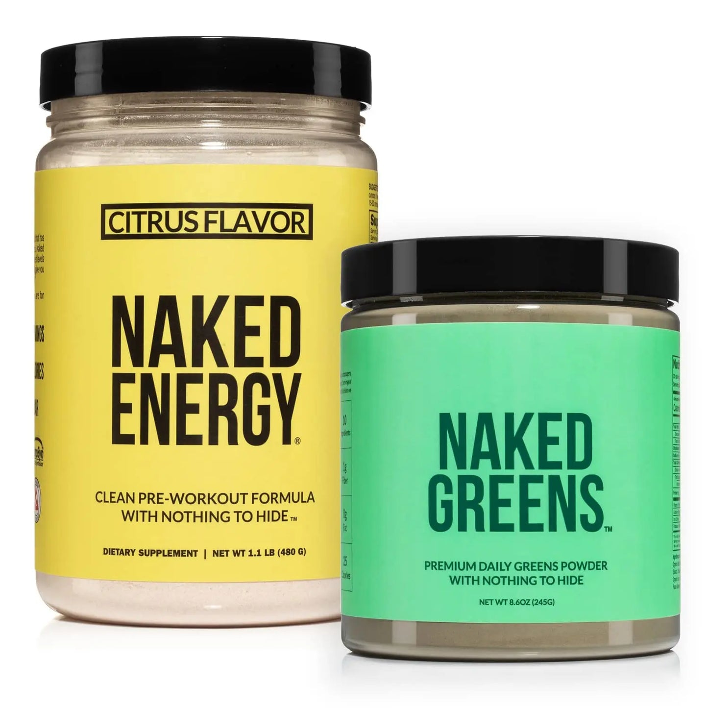 NAKED nutrition Vegan Energizing Bundle: Naked Citrus Energy Super Greens Powder NAKED nutrition