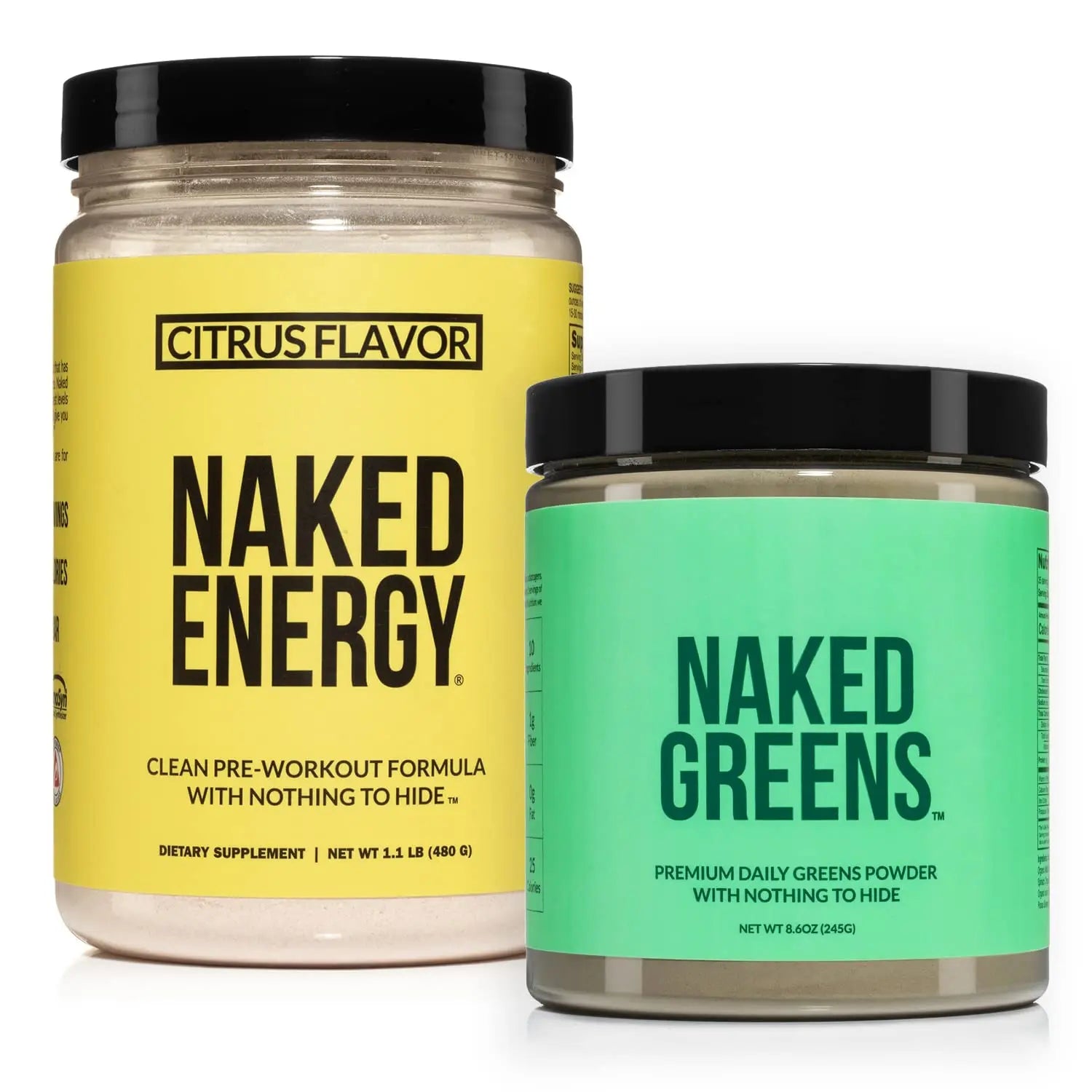 NAKED nutrition Vegan Energizing Bundle: Naked Citrus Energy Super Greens Powder NAKED nutrition