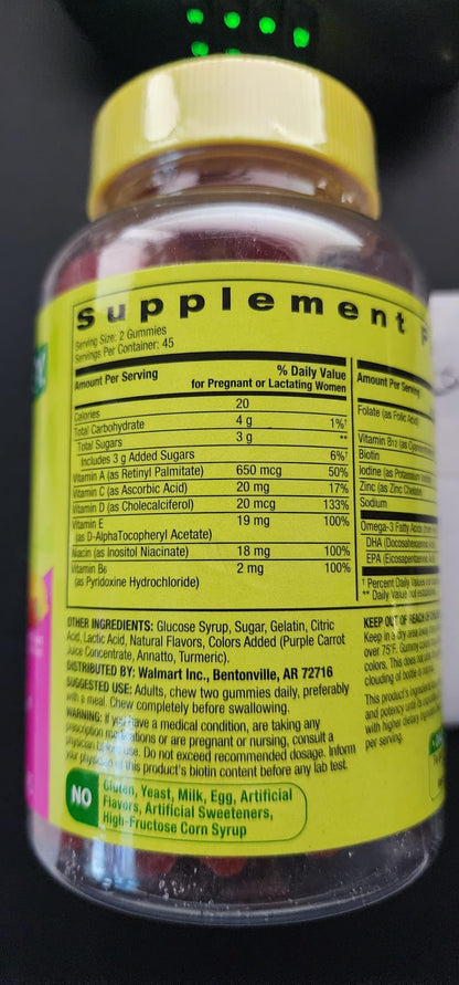 Spring Valley Adult Gummy Prenatal Multivitamin with DHA & Folic Acid, Natural Fruit Flavors Adventure Home