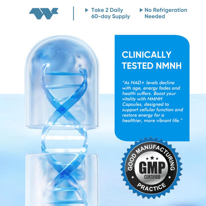 WONERPRO NMNH (NMN Supplement Alternative)，1000mg Per Serving NAD Supplement to Boost NAD+ Levels as We Age, for Anti Aging, Energy, Focus - 120 Capsule WONERPROBuy Supplements Australia