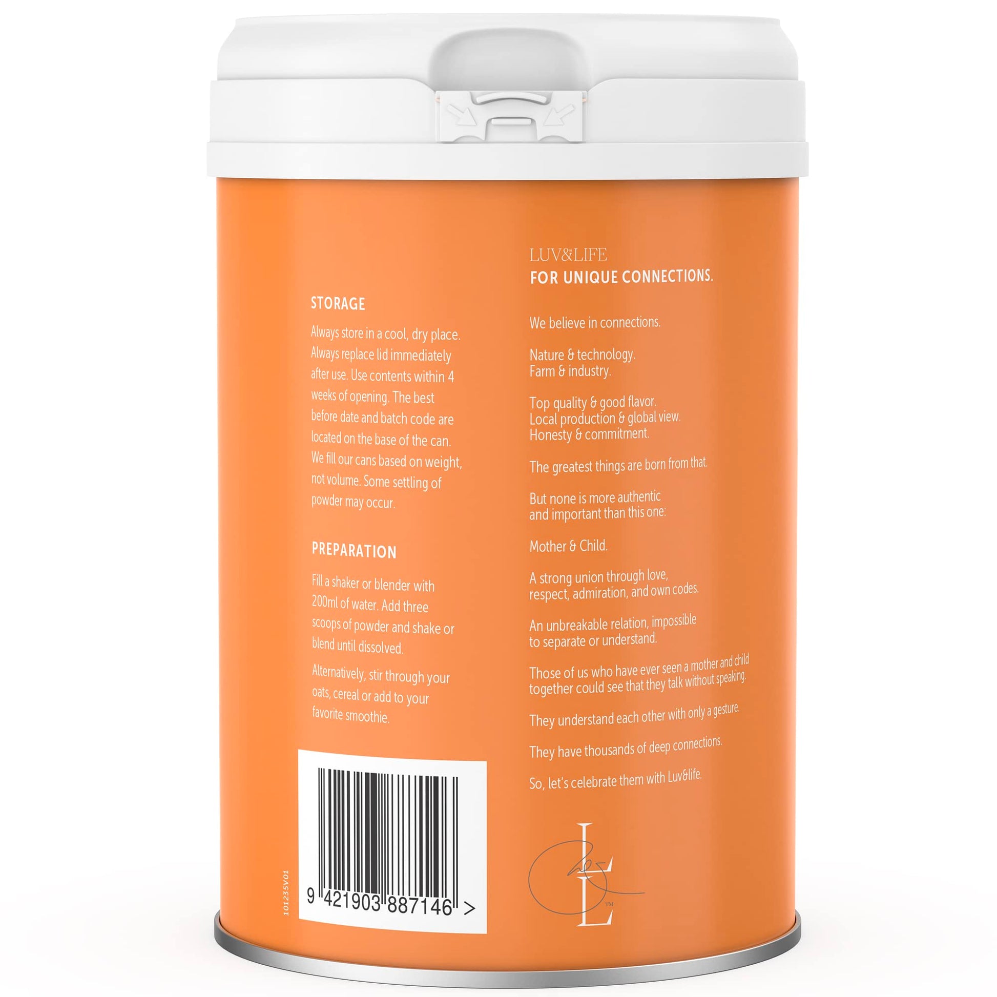 LUV&LIFE Prenatal Vitamin Supplement Powder Vanilla Flavored Contains Protein and Fiber LUV&LIFE