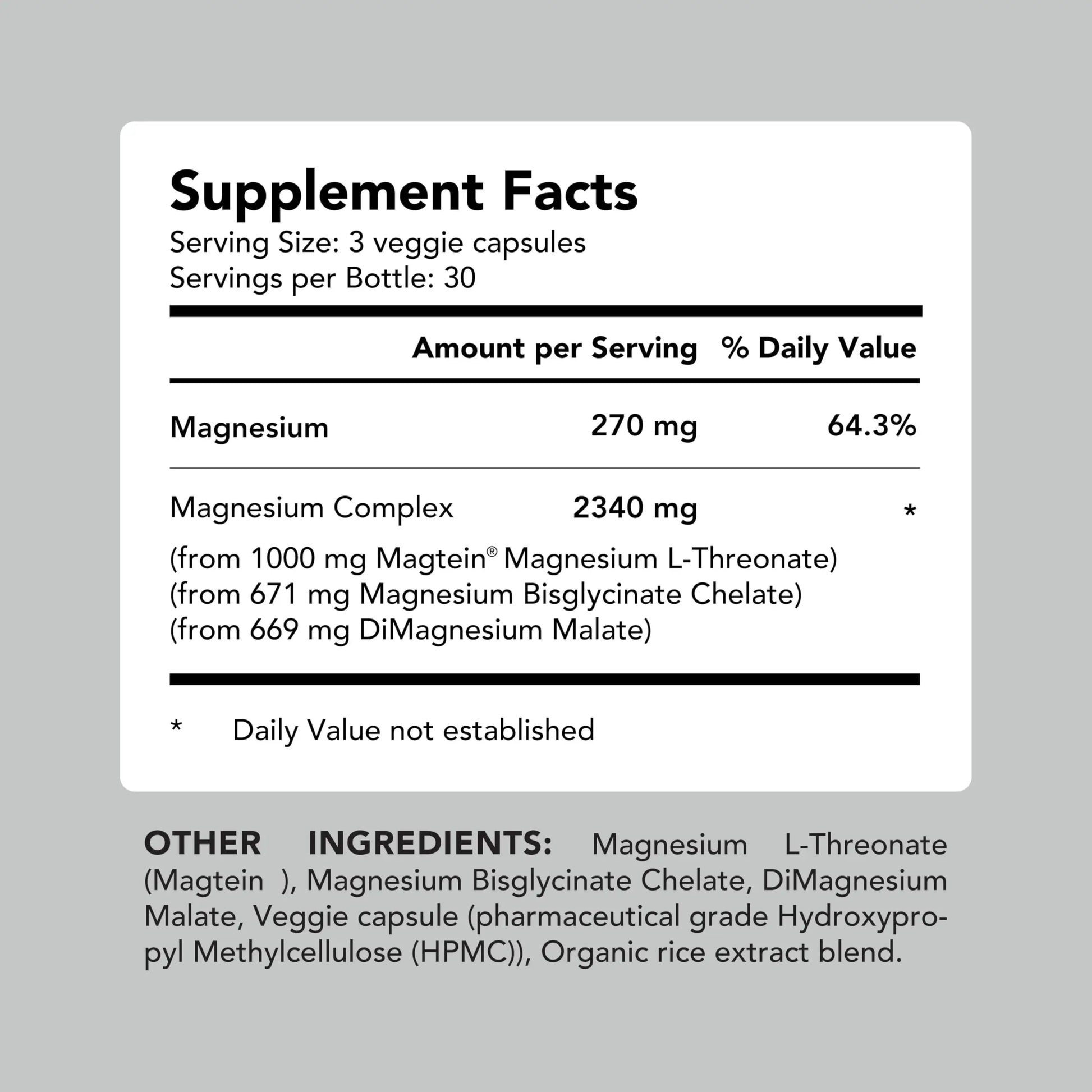 AMANDEAN Magtein Magnesium Complex. L-Threonate, Glycinate, Malate Triple Blend Chelated Magnesium Supplement. 90 Veggie Capsules. High Absorption Branded Ingredients. Brain Health, Sleep, Calm*. AMANDEAN buy supplements Au