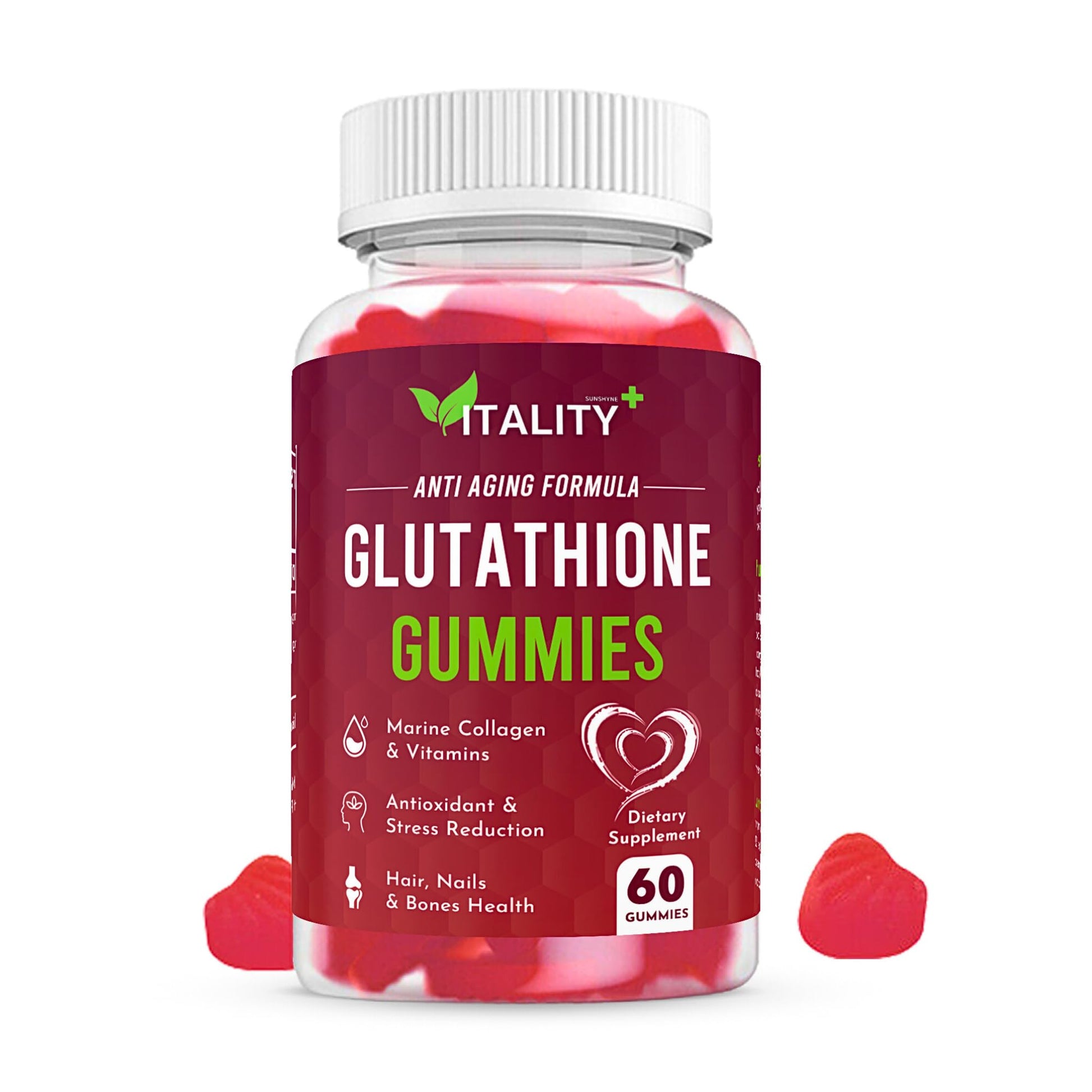 2 Pack Glutathione Gummies | with Marine Collagen | 1050mg per Serving | Antioxidant Support Sunshyne