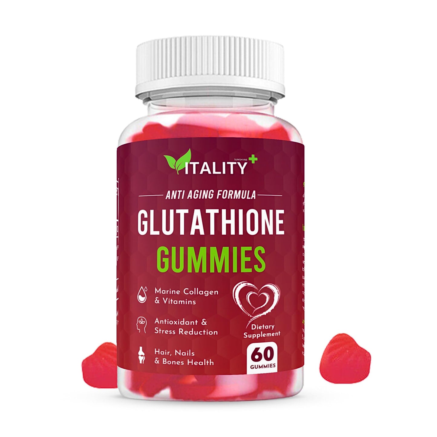 2 Pack Glutathione Gummies | with Marine Collagen | 1050mg per Serving | Antioxidant Support SunshyneBuy Supplements Australia