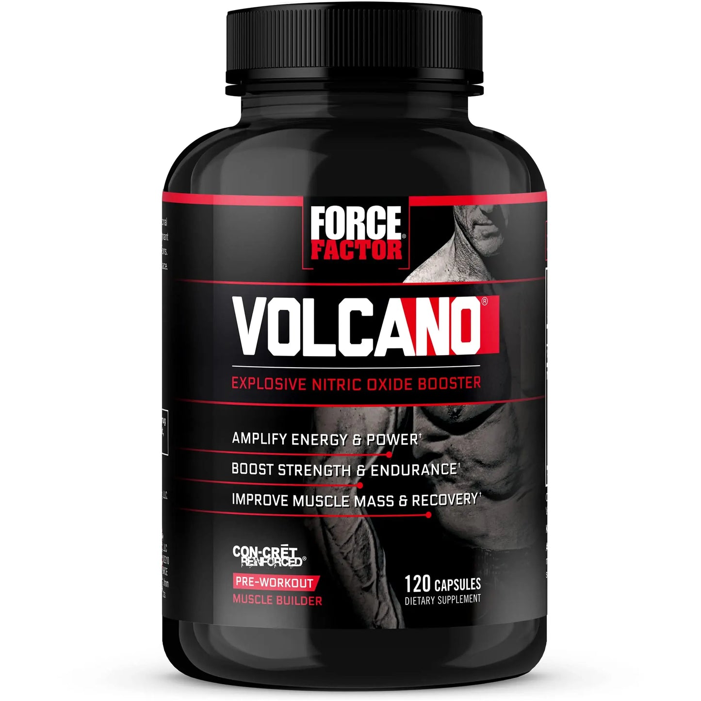 Force Factor Volcano Pre Workout Nitric Oxide Booster Supplement for Men with Creatine Force Factor