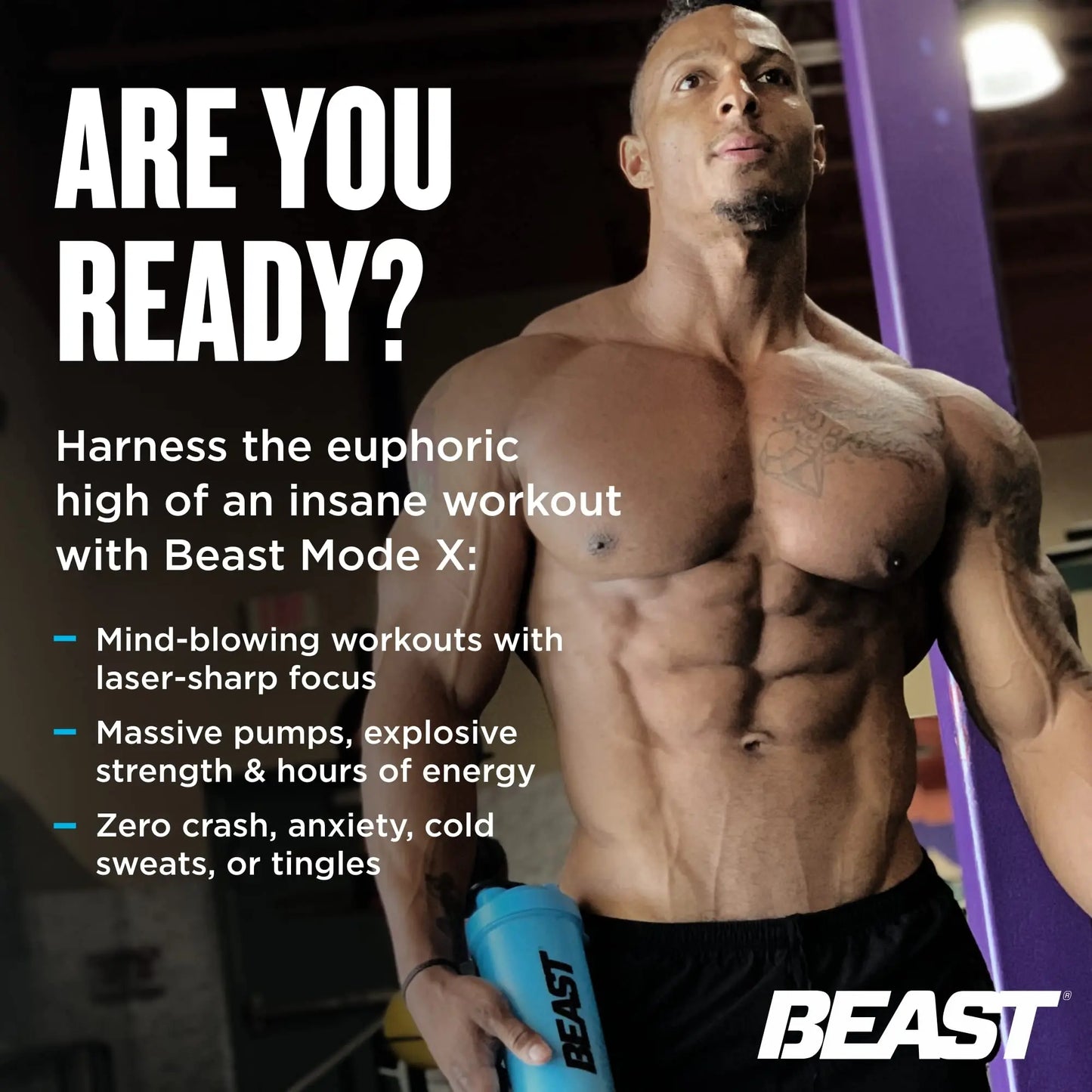 Beast Sports Nutrition Beast Mode X, Rocket Pop - Pre-Workout Powder - Sustained Energy Beast Sports Nutrition