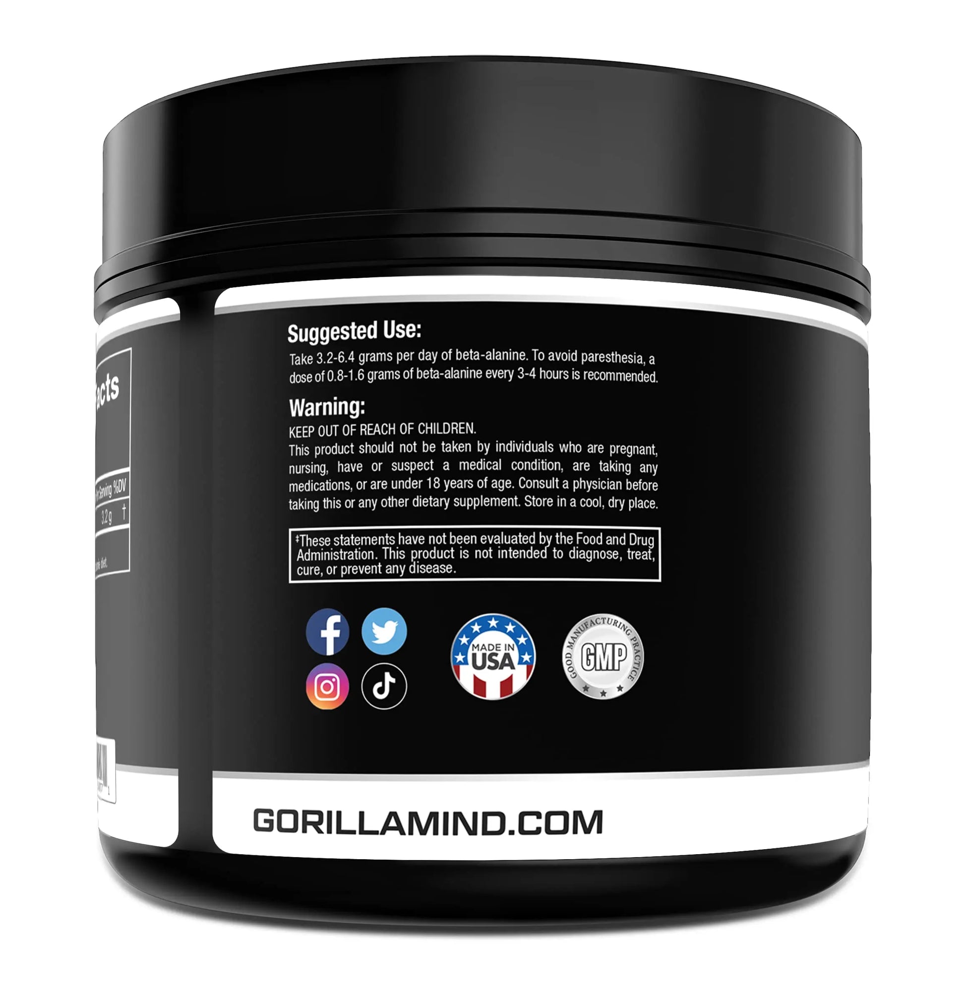 Gorilla Mode Beta-Alanine – Carnosine Precursor/Enhanced Muscular Endurance Gorilla Mind