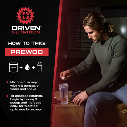 Driven PREWOD Energy Matrix, 50 Servings - Pre-Workout Supplement with Caffeine Driven Nutrition