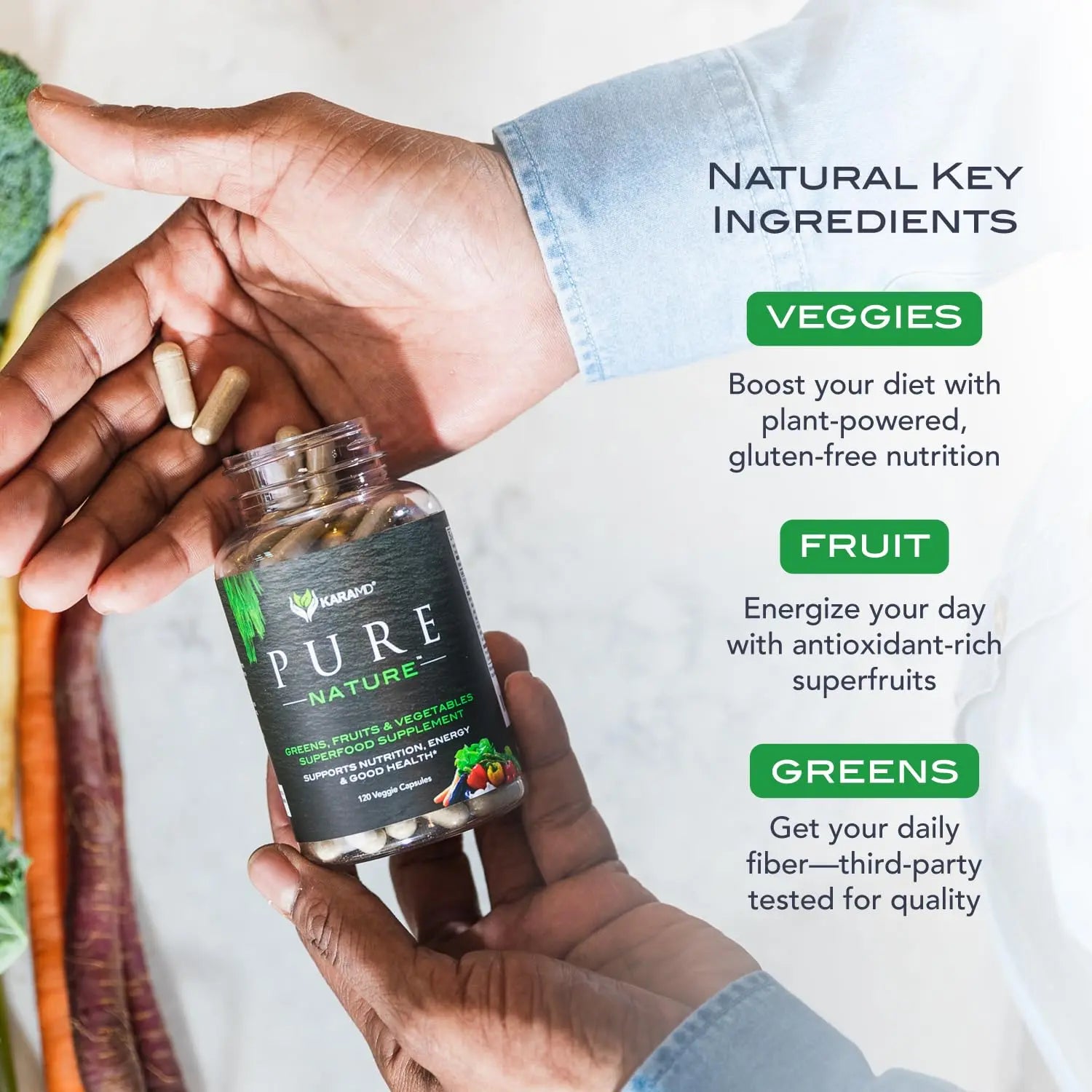 KaraMD Pure Nature Greens Whole Food Supplement & Revive Reds Polyphenol Energy Booster | Antioxidants, Shilajit & Enzymes | Vegan Friendly, Gluten Free, Non-GMO (30 Servings) KaraMD buy supplements Au