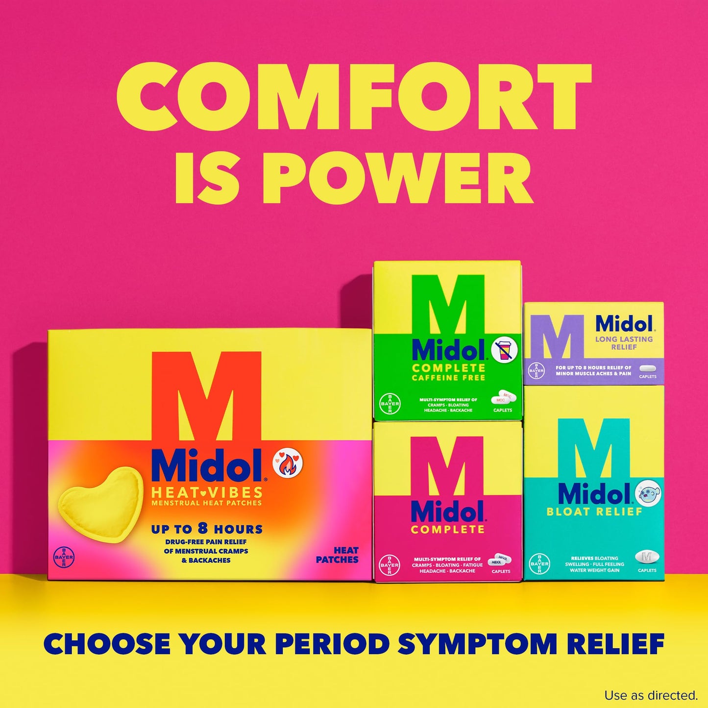 Midol Complete On The Go Caplets with Acetaminophen for Menstrual Symptom Relief, Period Cramp and Menstrual Pain Relief, 50 Count (25 Pouches of 2) MidolBuy Supplements Australia