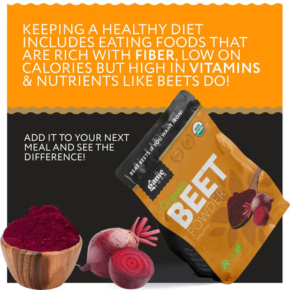 Ganic Food Organic Beetroot Powder, 16 Ounces Ganic Food