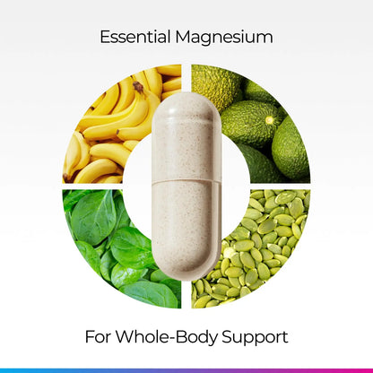Livingood Daily Magnesium Supplement with Magnesium Glycinate, Citrate, Malate, Oxide, Aspartate, Amino Acid Complex and Chicory Root for Heart Health, Sleep and Muscle Support, 300mg, 60 Capsules Livingood Daily buy supplements Au