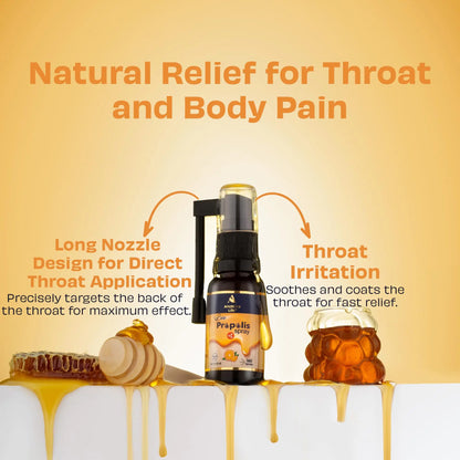 Anatolia Life Bee Propolis Spray + Vitamin C – Alcohol-Free, Natural Orange Flavor, 100% Pure Bee Propolis Extract, Antioxidant Support, Gentle Throat Comfort – 20 ml (~160 Sprays) Anatolia Life buy supplements Au
