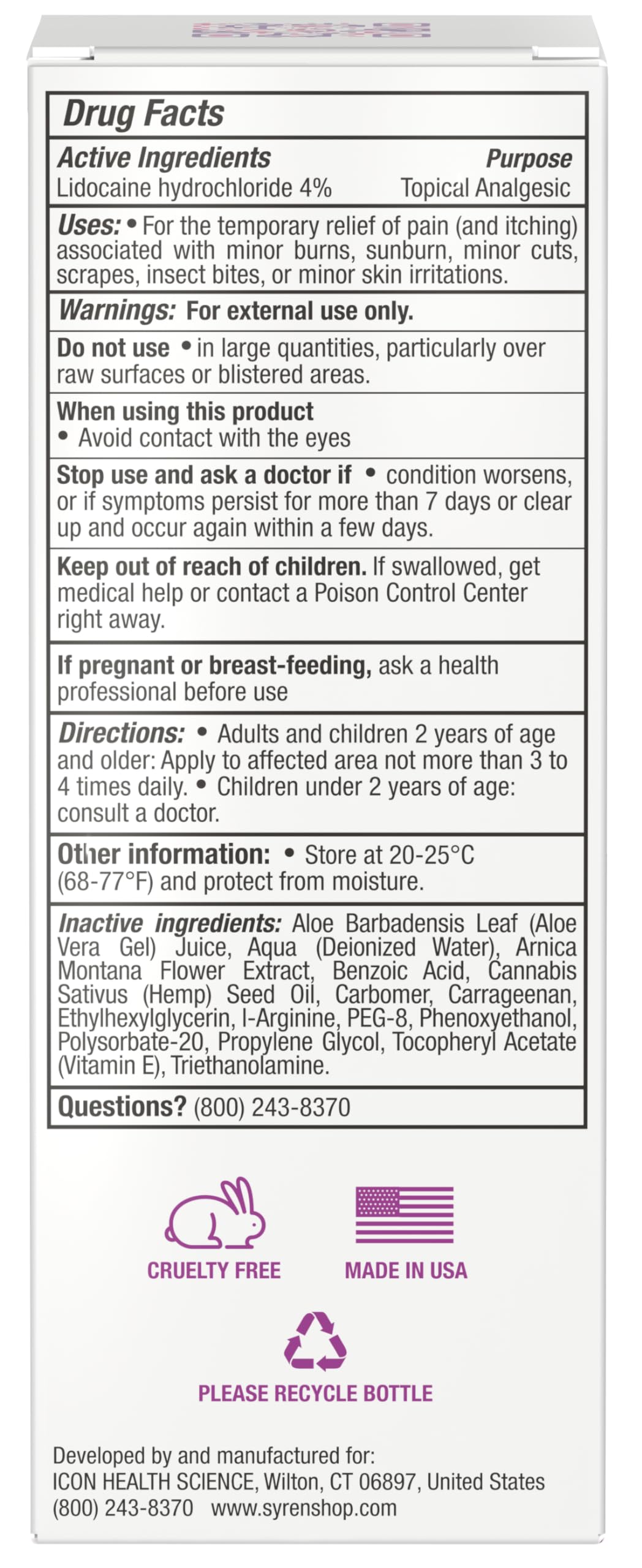 Syren Intimate Relief - Intimate Pain Relieving Gel - Relieves Vulva Pain, Throbbing, Spasms