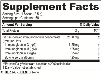 Brain Basics Ultra Pure IgG Supplement - Dairy-Free Supplement IgG-Immunolin Powder, Blended Vitamin & Mineral Supplements, 150g, 60 Servings Brain Bean buy supplements Au