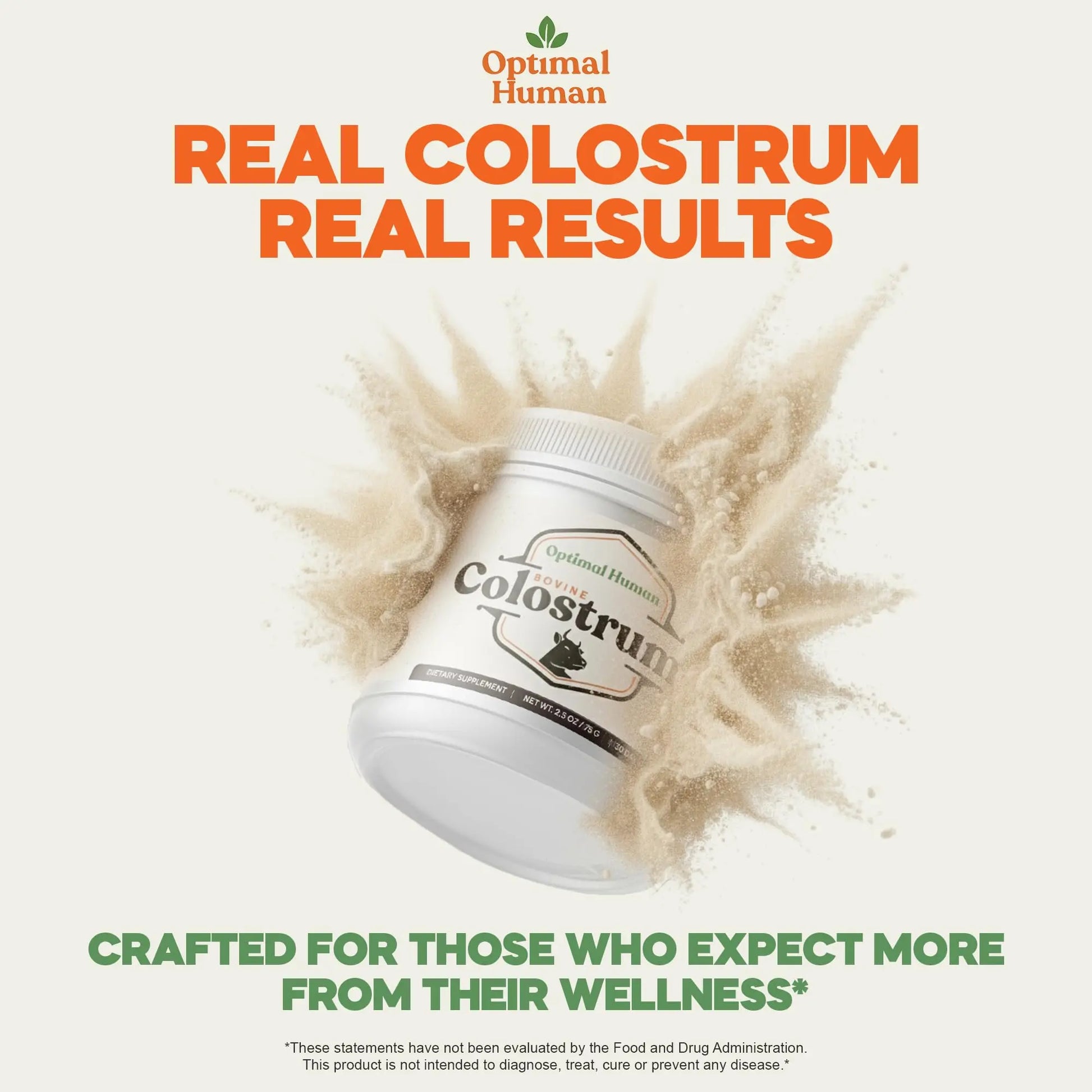 O H Optimal Human Bovine Colostrum Powder with Marshmallow Root – Gut & Immune Support Colostrum Supplement Capsules with IgG & Protein – Non-GMO, GMP Certified, Made in USA – Unflavored 30 Servings O H buy supplements Au