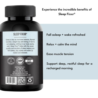 Fixxr Sleep Support by Dr. Amie | with Melatonin, Inositol, and Magnesium | 30 Day Supply, 60 Capsules Fixxr buy supplements Au