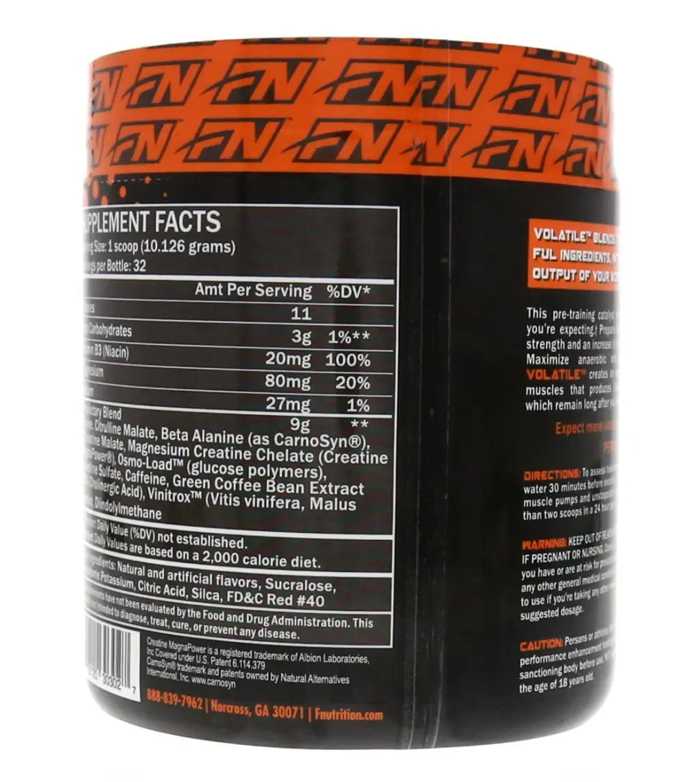 Formutech Nutrition Volatile Pre Workout, Cherry Lemonade, w/2 Forms of Creatine Formutech Nutrition