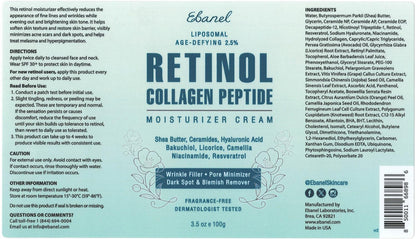 Ebanel 30% AHA 2% BHA Chemical Peel & 2.5% Retinol Cream Moisturizer for Face - Removes Acne Scars, Dark Spots, Wrinkles & Brightens Skin Ebanel buy supplements Au