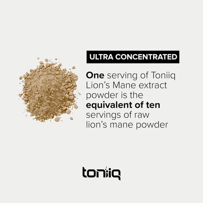 10,000mg 10x Concentrated Ultra High Strength Organic Lions Mane Powder Toniiq