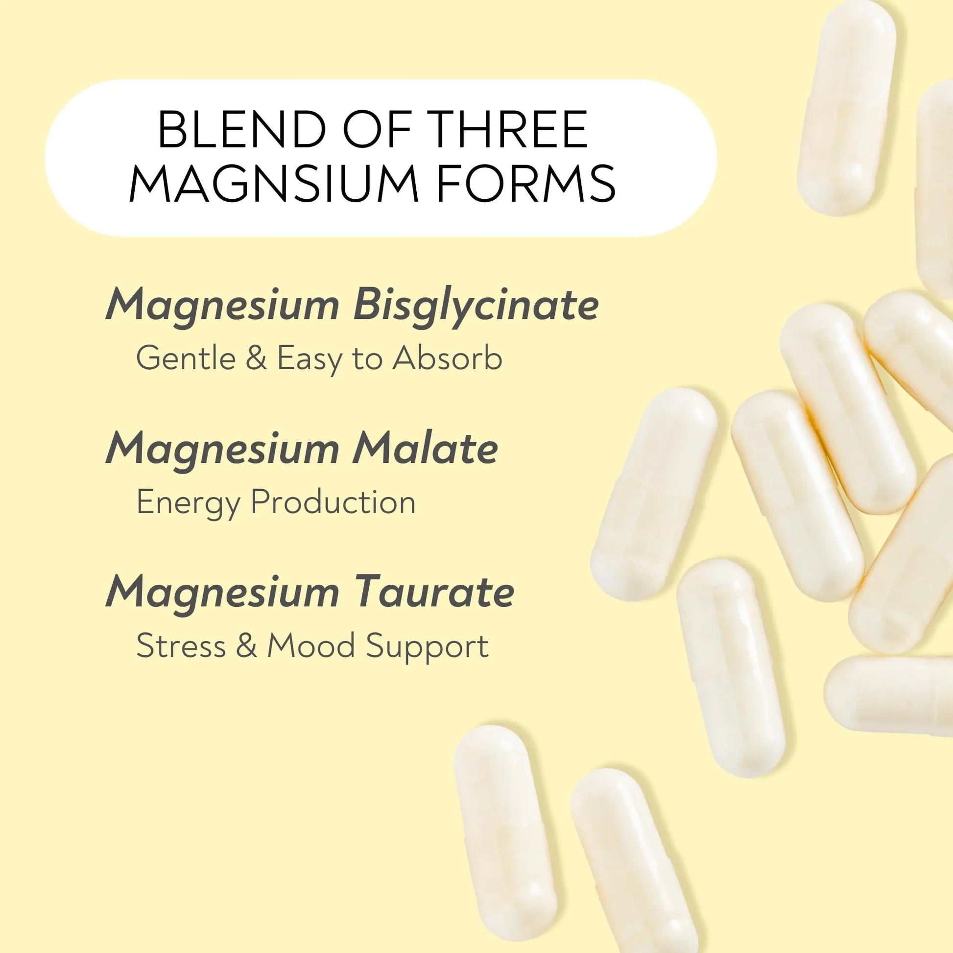 Magnesium Complex - Lifted Naturals Magnesium Supplement w/Bisglycinate, Malate, Taurate - 120 Capsules - Bioavailable Magnesium Formula for Mood, Sleep, Energy Support* Lifted Naturals buy supplements Au
