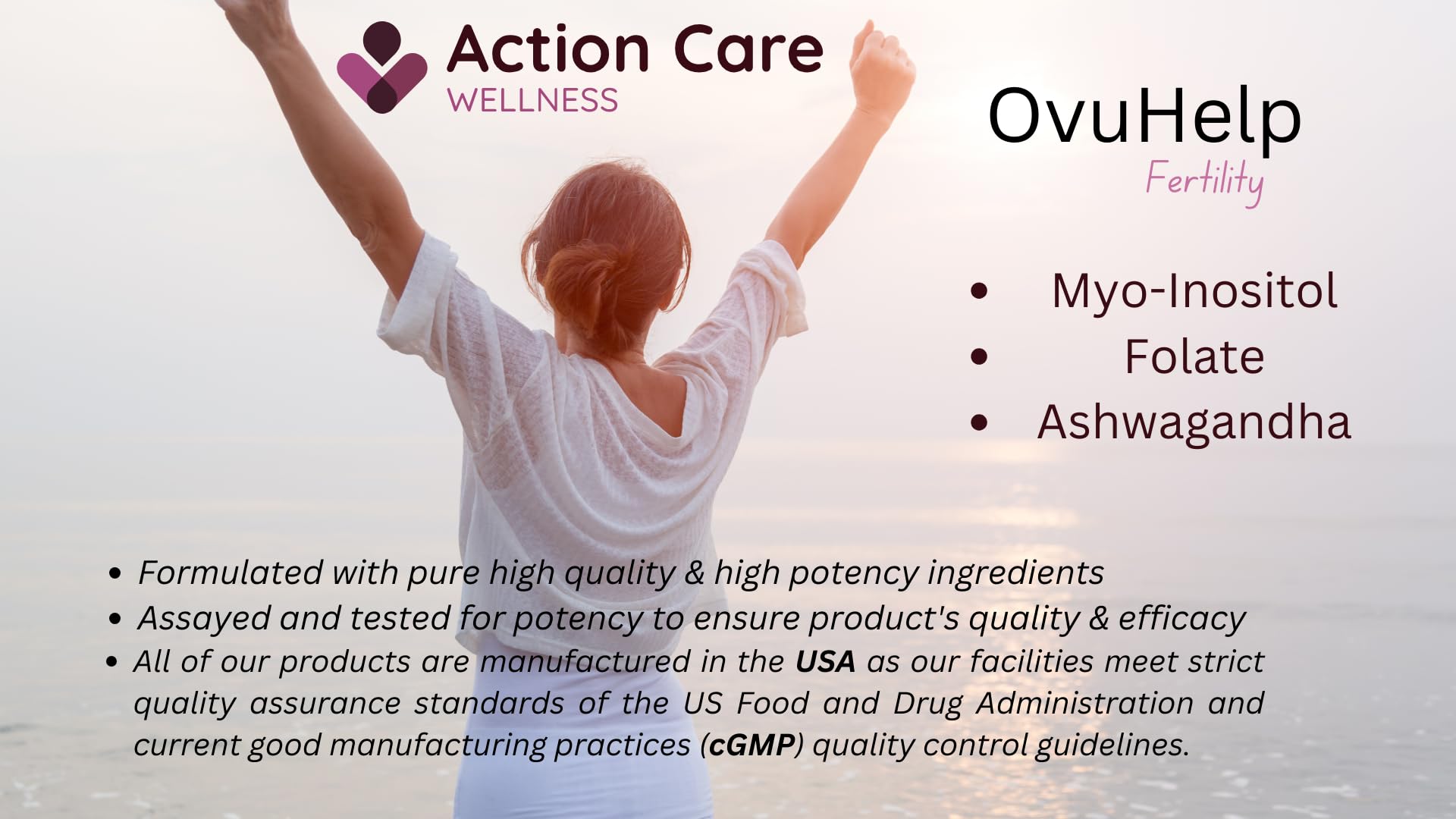 OvuHelp Fertility For Women combines optimum composition of world-renowned herbs, nutrients Action Care Wellness
