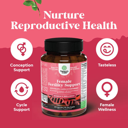 Fertility Supplement for Women with Prenatal Multivitamins - Female Fertility Support Natures Craft