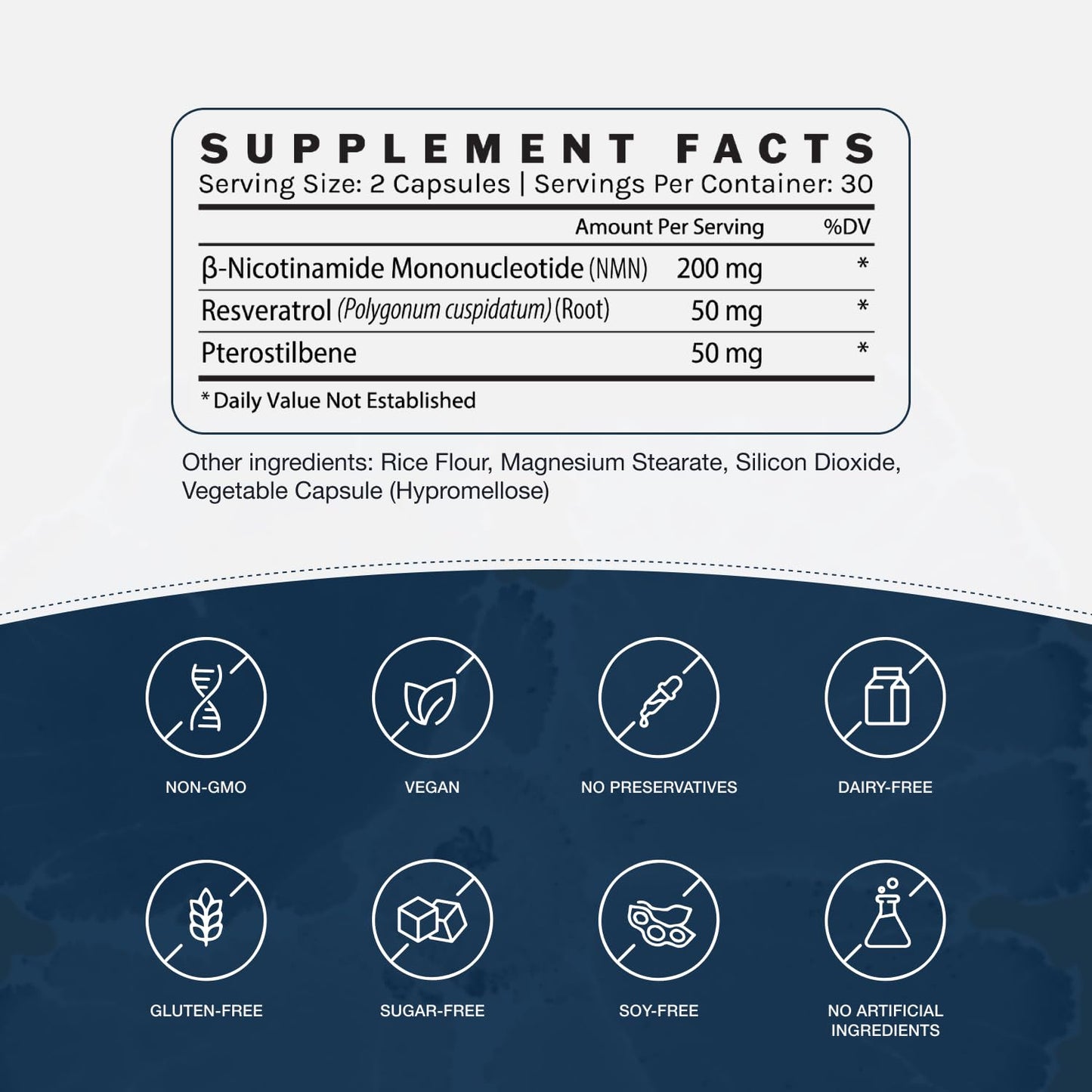 InfiniWell NMN Supplement - NAD+ Supplement Alternative with Resveratrol & Pterostilbene - Supports NAD+ Production - Anti Aging Support for Brain, Heart & Digestion (60 Capsules) InfiniWellBuy Supplements Australia