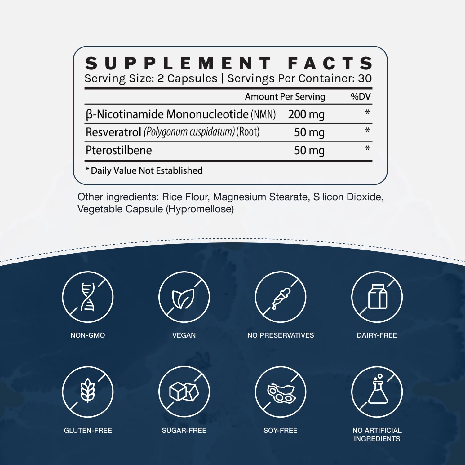 InfiniWell NMN Supplement - NAD+ Supplement Alternative with Resveratrol & Pterostilbene - Supports NAD+ Production - Anti Aging Support for Brain, Heart & Digestion (60 Capsules) InfiniWellBuy Supplements Australia