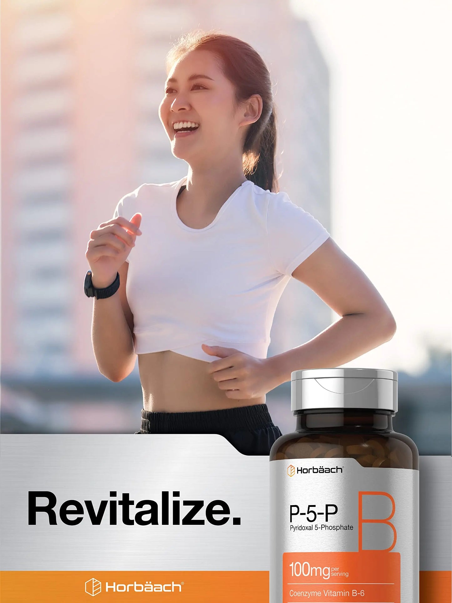 P-5-P Activated Vitamin B6 100mg | 120 Tablets | Vegetarian Supplement, Non-GMO Horbäach