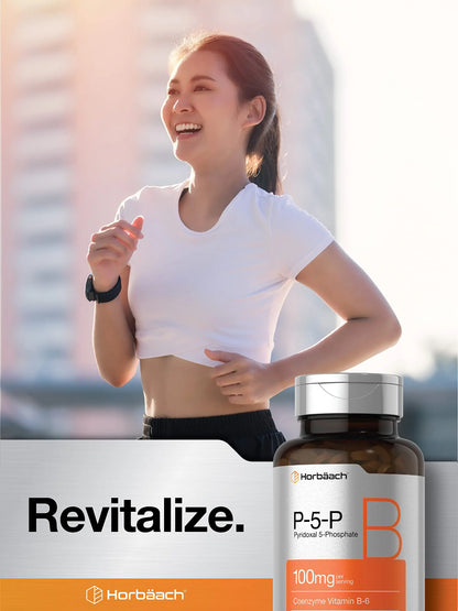 P-5-P Activated Vitamin B6 100mg | 120 Tablets | Vegetarian Supplement, Non-GMO Horbäach