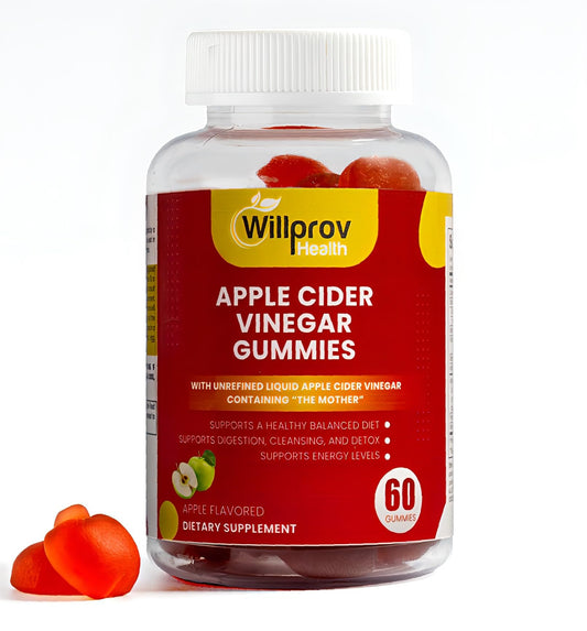 Willprov Health Apple Cider Vinegar Gummies - 1000mg ACV with Mother for Metabolism Willprov Health