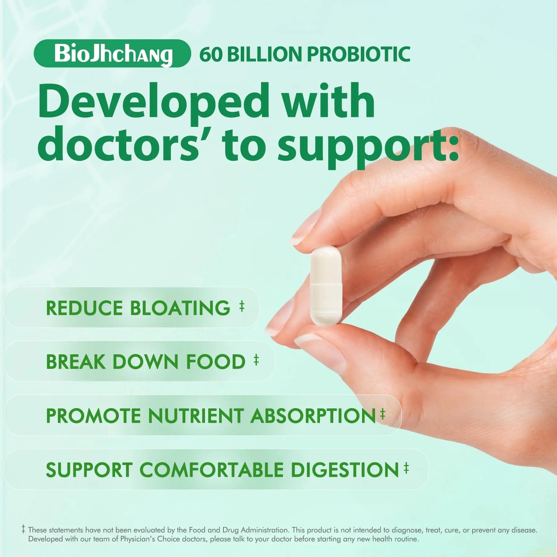 BioJhchang Probiotics Supplements 60 Billion CFUs 11 Diverse Strains Natural Prebiotics for Immune, Digestive Gut Health Supports Occasional Constipation Diarrhea Gas Bloating for Women & Men BioJhchangBuy Supplements Australia