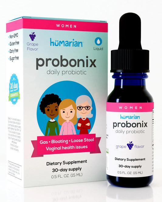 Probonix Humarian Liquid Probiotics for Women - 12-Strain Probiotic Drops to Fortify Women’s Gut Health, Vaginal Health, Immunity and Overall Wellness Probonix