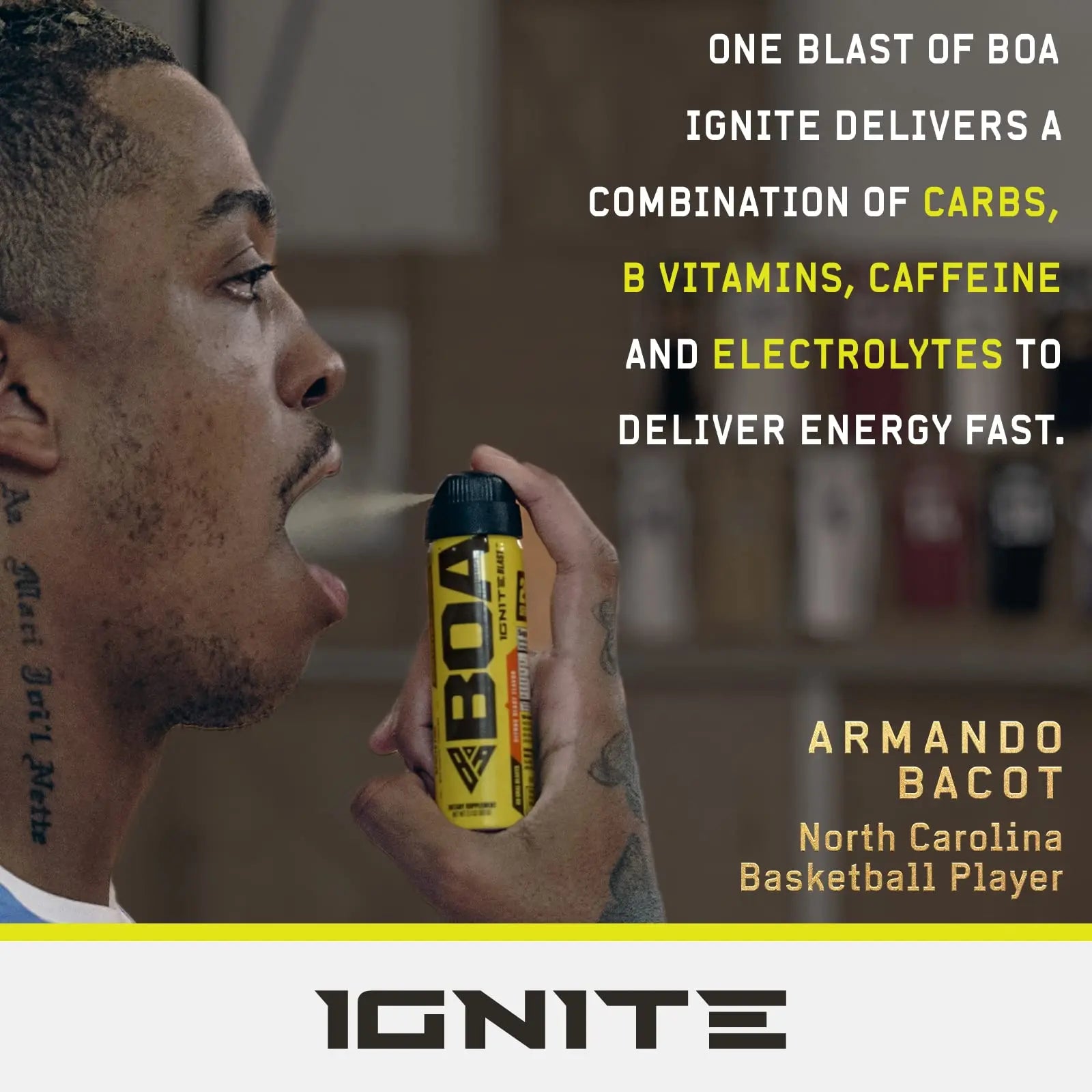 BOA Ignite Blast – Oral Aerosol Rapid Energy Solution – Pre Workout with Caffeine, B Vitamins BOA Nutrition Inc