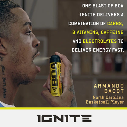 BOA Ignite Blast – Oral Aerosol Rapid Energy Solution – Pre Workout with Caffeine, B Vitamins BOA Nutrition Inc