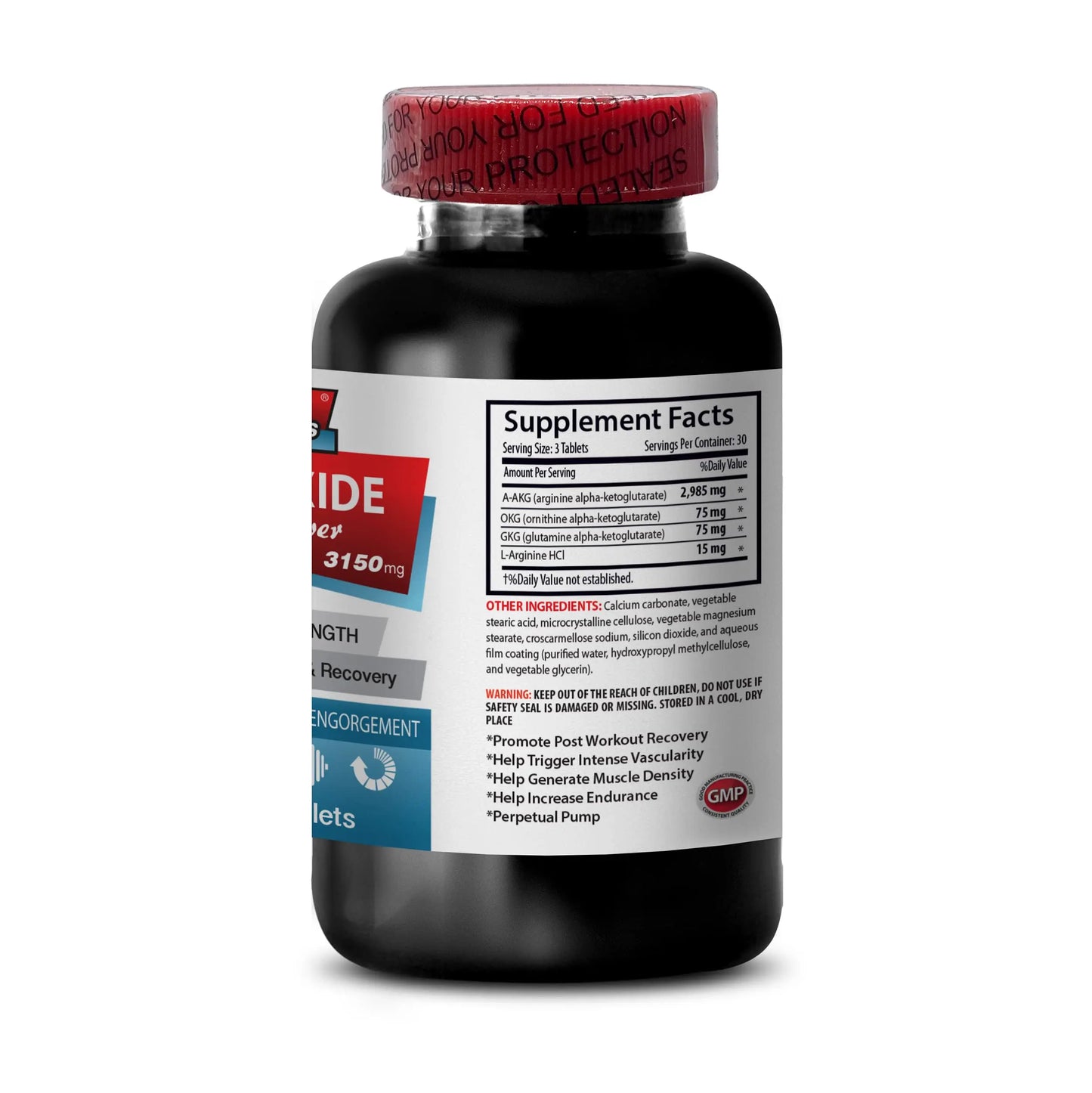 Nitric Oxide boosters with arginine - Nitric Oxide Muscle Power 3150mg - Improves Circulation Sport Supplements