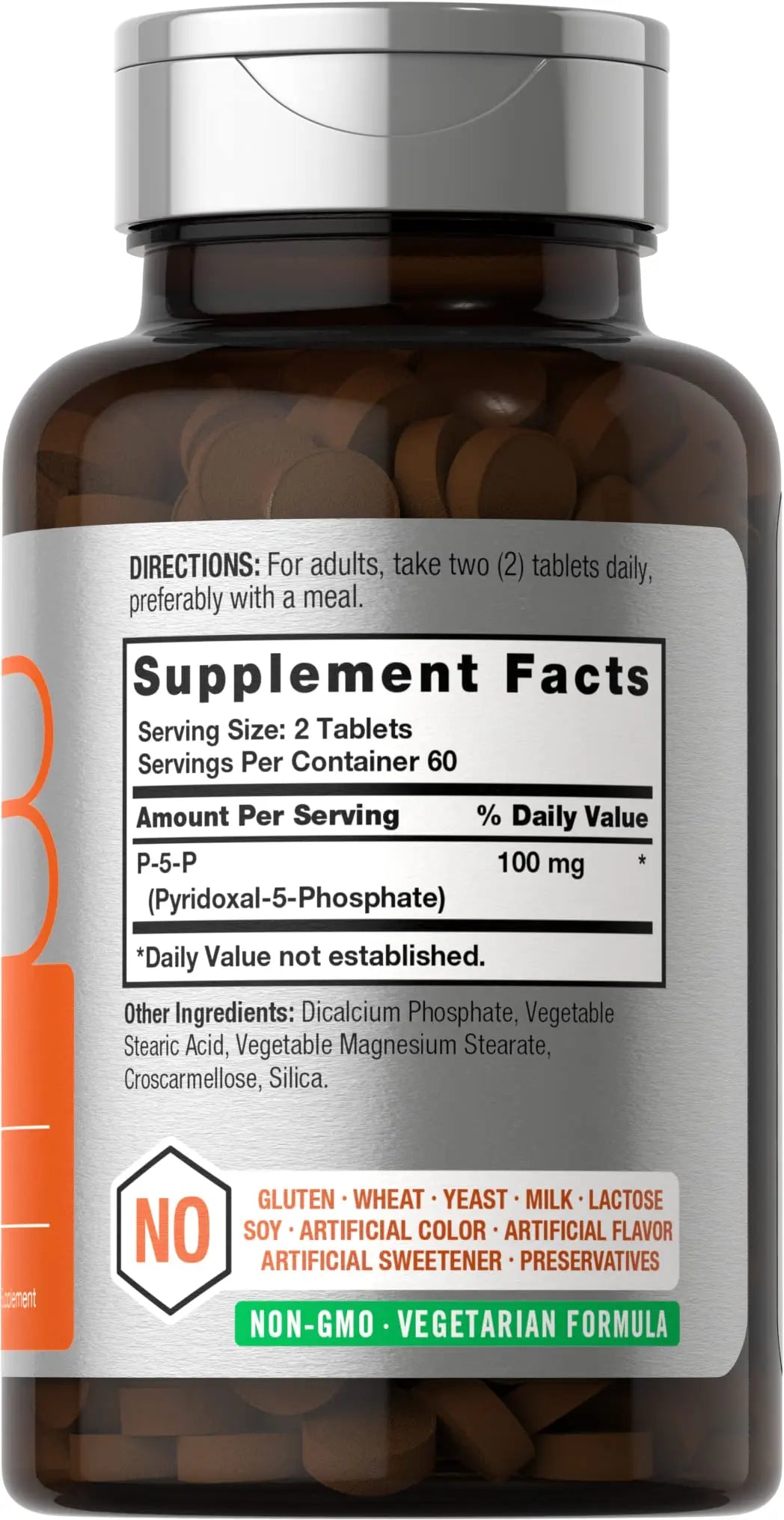 P-5-P Activated Vitamin B6 100mg | 120 Tablets | Vegetarian Supplement, Non-GMO Horbäach