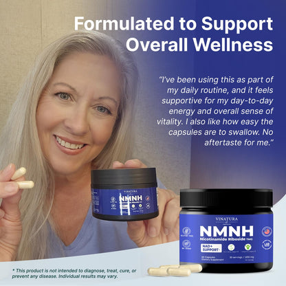 VINATURA NMNH (NMN Supplement Alternative) Nicotinamide Riboside & TMG - NAD Supplement for Anti-Aging - 60 Capsules VINATURABuy Supplements Australia