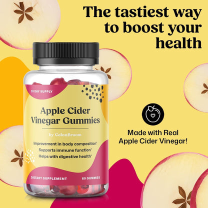 ColonBroom Apple Cider Vinegar Gummies for Women, 60 Gummies, 30 Day Supply, Vegan, Non-GMO Supplement – Supports Body Composition, Boost Metabolism & Improves Digestive Wellness ColonBroomBuy Supplements Australia