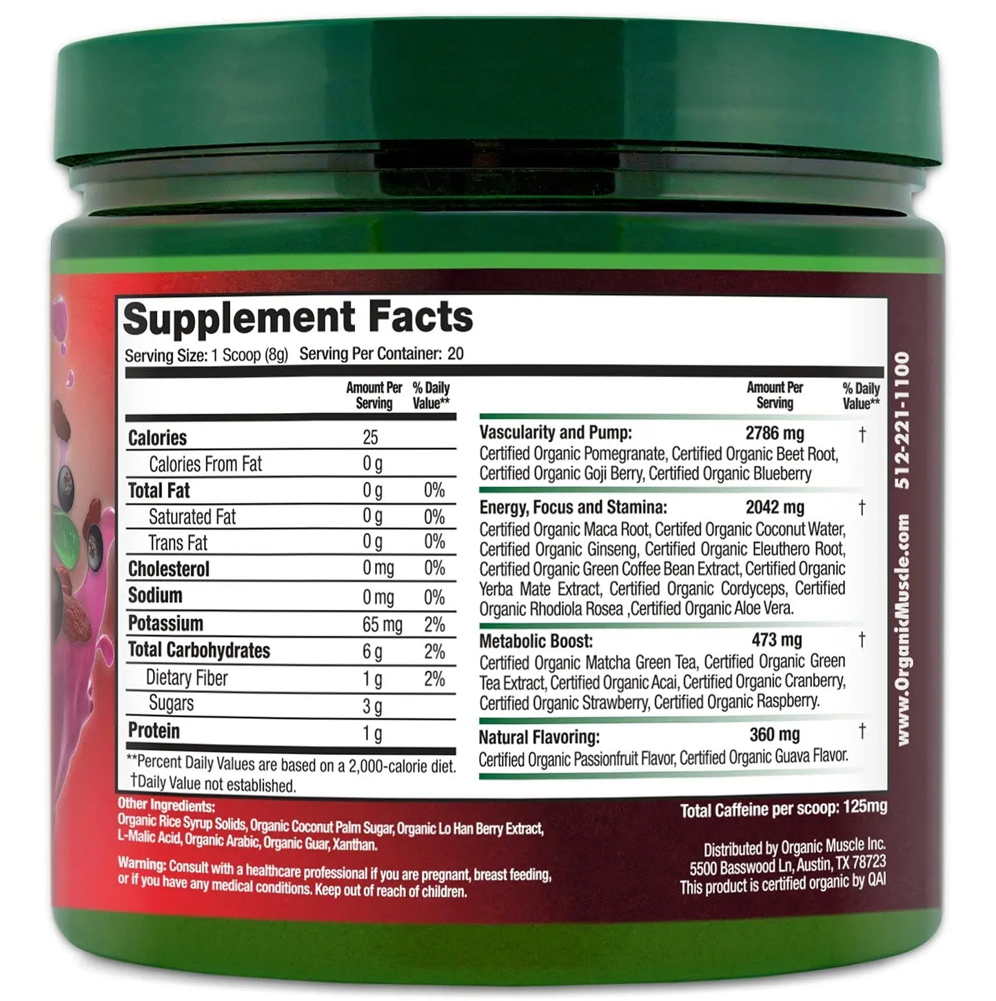 Organic Muscle Bundle - Pre-Workout Powder for Energy (Passionfruit Guava) + Replenisher Organic Muscle