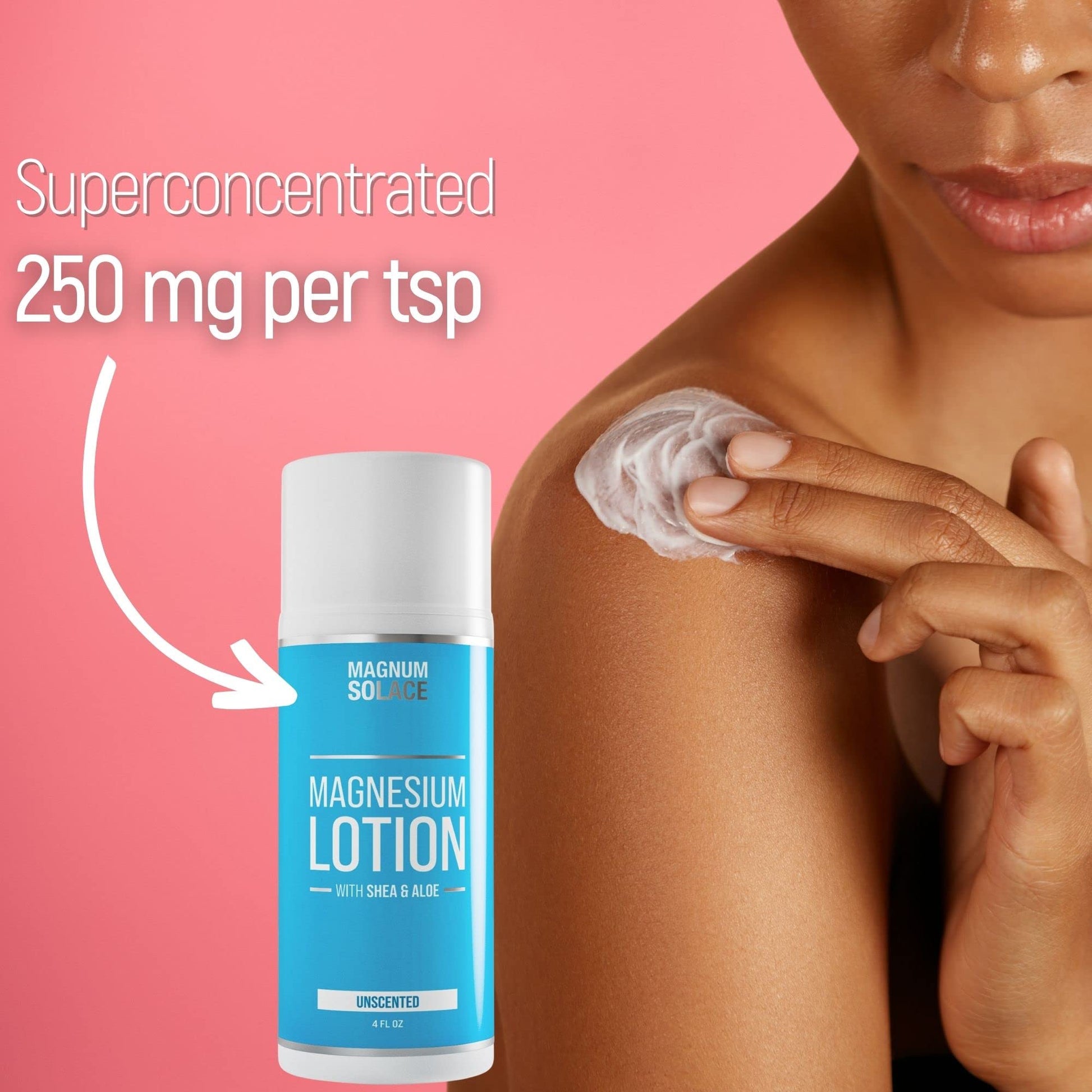 Magnesium Lotion – Super Concentrated – Made with Aloe and Shea – For Leg Cramps, Sore Muscles & Joints, Rejuvenation – Safe for Kids, Made in the USA (Unscented) Magnum SolaceBuy Supplements Australia