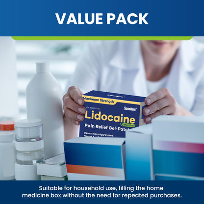 Sumifun Lidocaine Pain Relief Patches - Fast, Targeted Therapy Simple Backache, Soreness, Sprain, Joint Pain with Maximum Strength 4% Lidocaine and 1% Menthol (Large, Count, 31) NDC 83602-172-31 SumifunBuy Supplements Australia