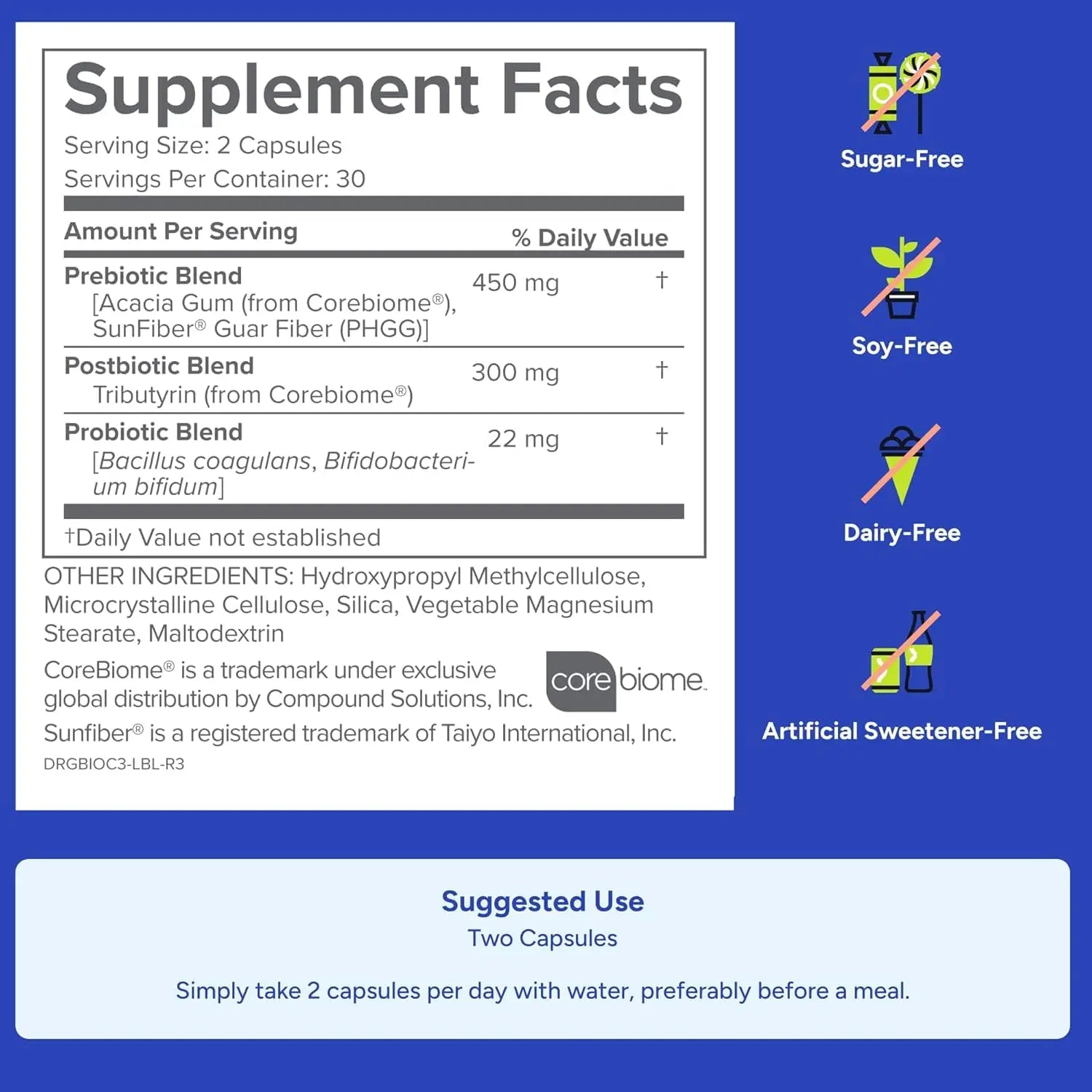 Gundry MD® Bio Complete 3 - Prebiotic, Probiotic, Postbiotic to Support Optimal Gut Health, 30 Day Supply (90 Day Supply) Gundry MDBuy Supplements Australia