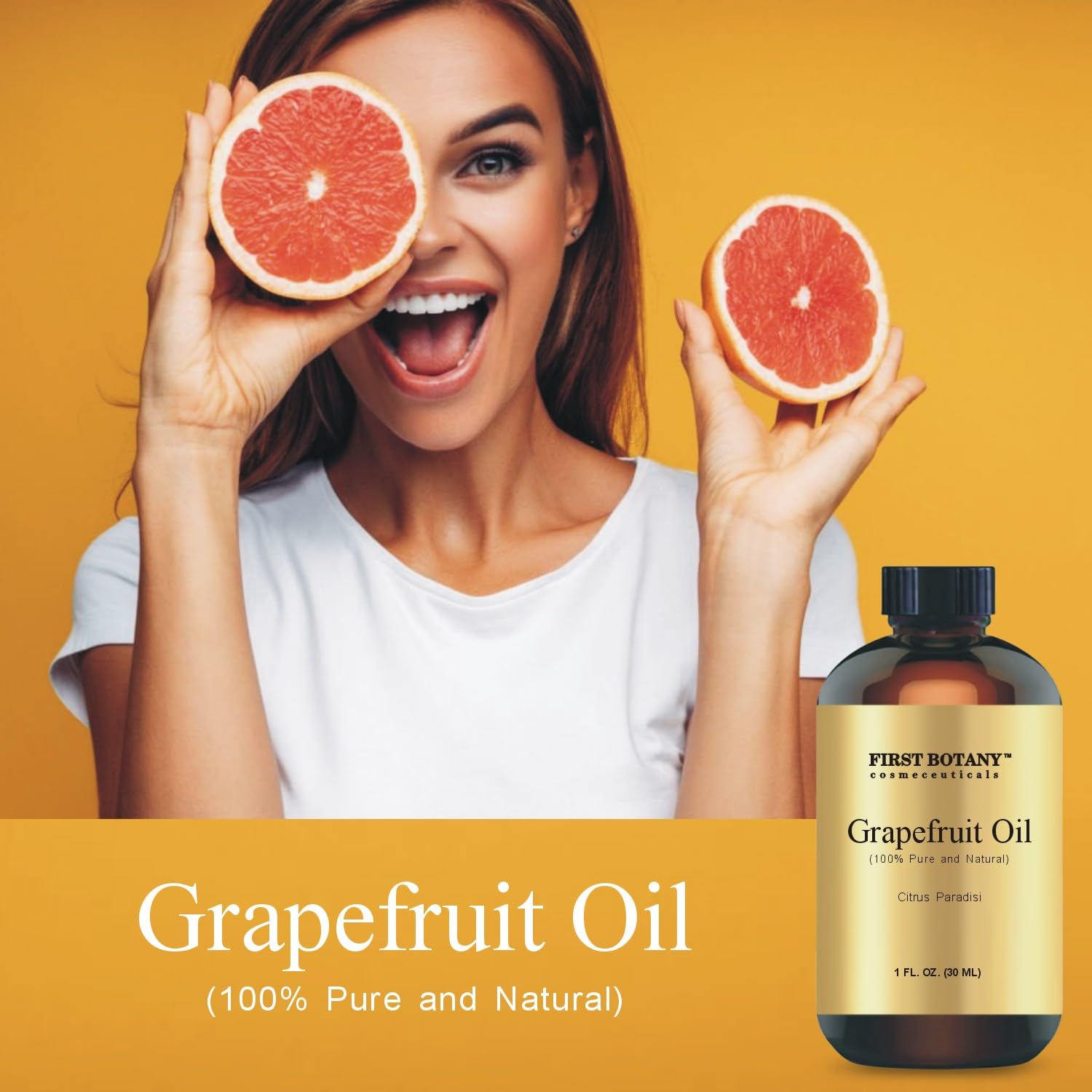 100% Pure Essential Oil - Premium Oil for Aromatherapy, Massage, Topical & Household Uses - 1 fl oz (Grapefruit) First Botany
