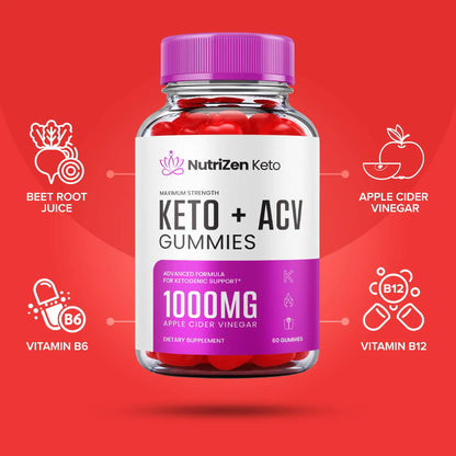 (5 Pack) Nutrizen Keto Acv Gummies - Official Formula - Nutrizen Keto + Acv Gummies Healthly