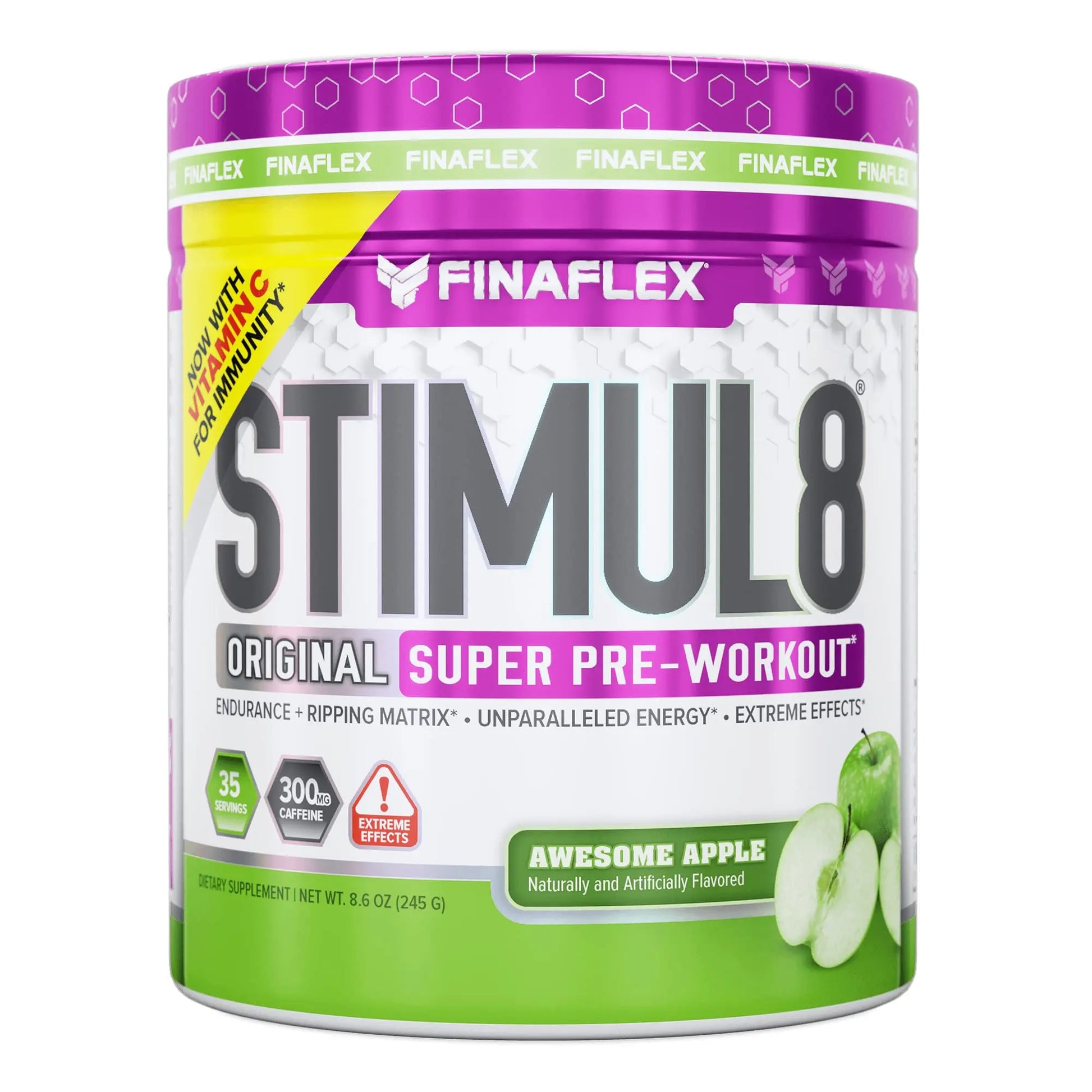 FINAFLEX STIMUL8 Original Super Pre-Workout, Awesome Apple - Energy, Strength FINAFLEX